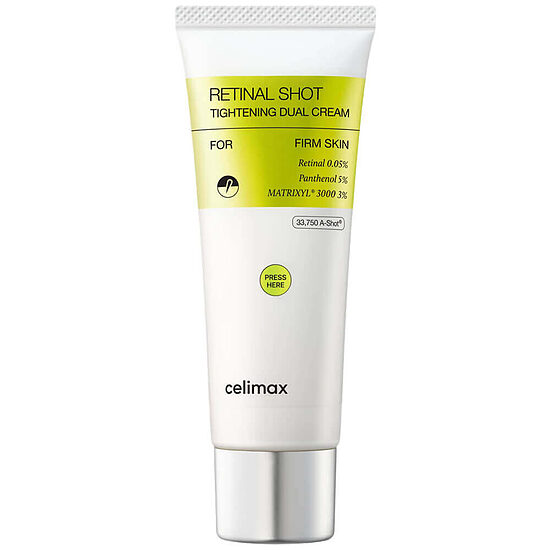 Divfāžu krēms ar retinālu un peptīdiem Celimax The Vita-A Retinal Shot Tightening Dual Cream